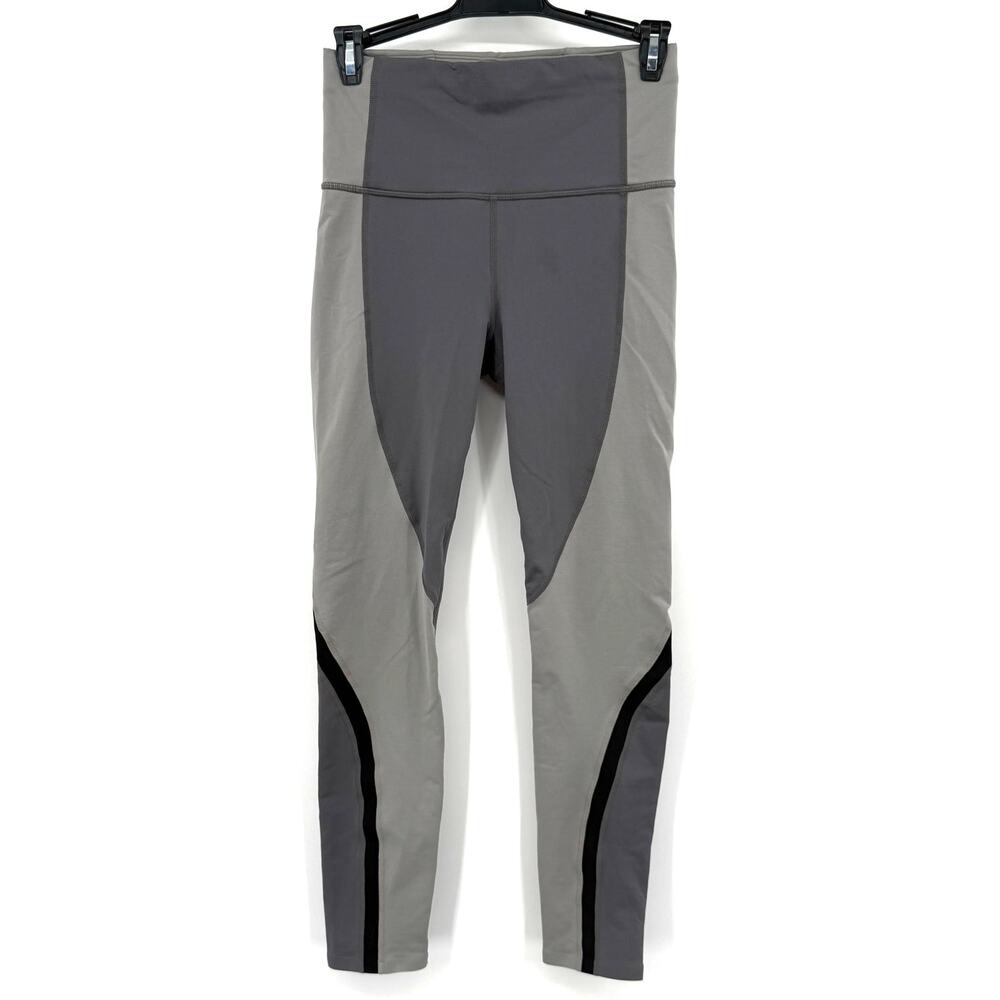 Athleta Size XS Full Length Leggings‎ Color Block Gray Black Athletic Athleisure